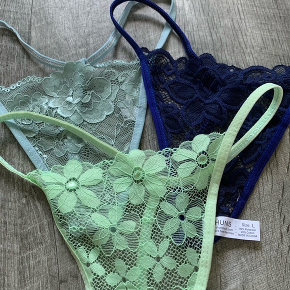 NEW Women’s 7 Pairs Lace G-String Thong Panties - Picture 4 of 5